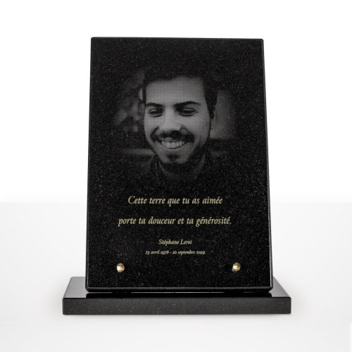 Plaque funéraire granit
