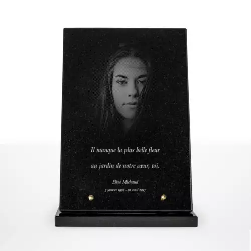 Plaque funéraire granit