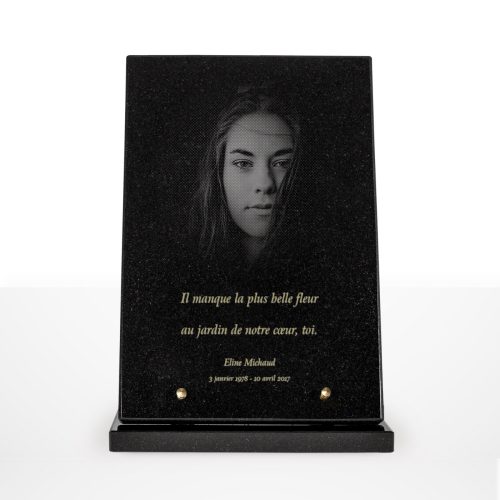 Plaque funéraire granit