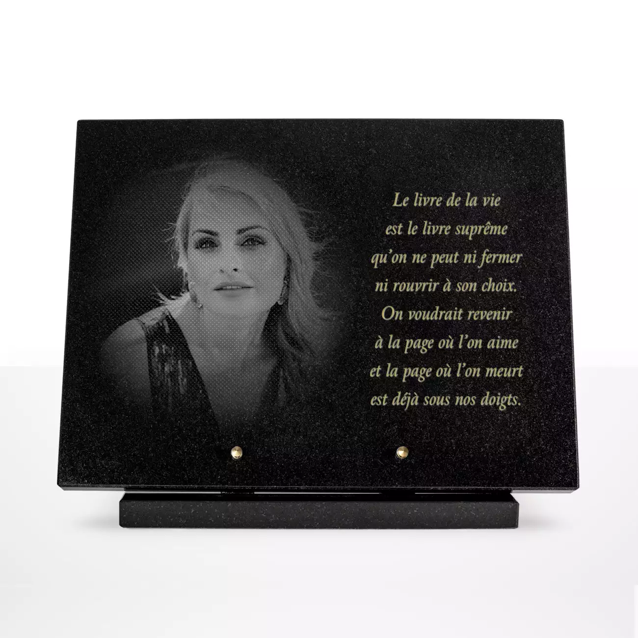 Plaque funéraire granit