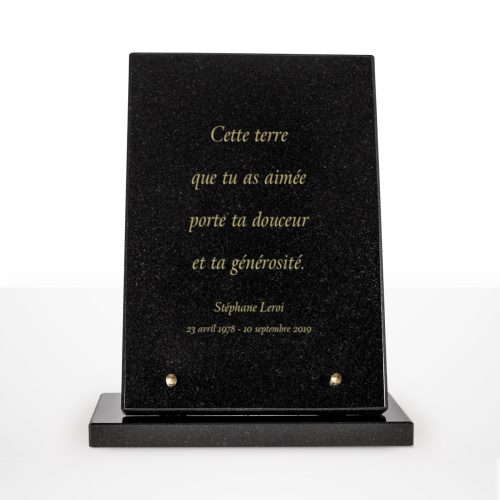 Plaque funéraire granit