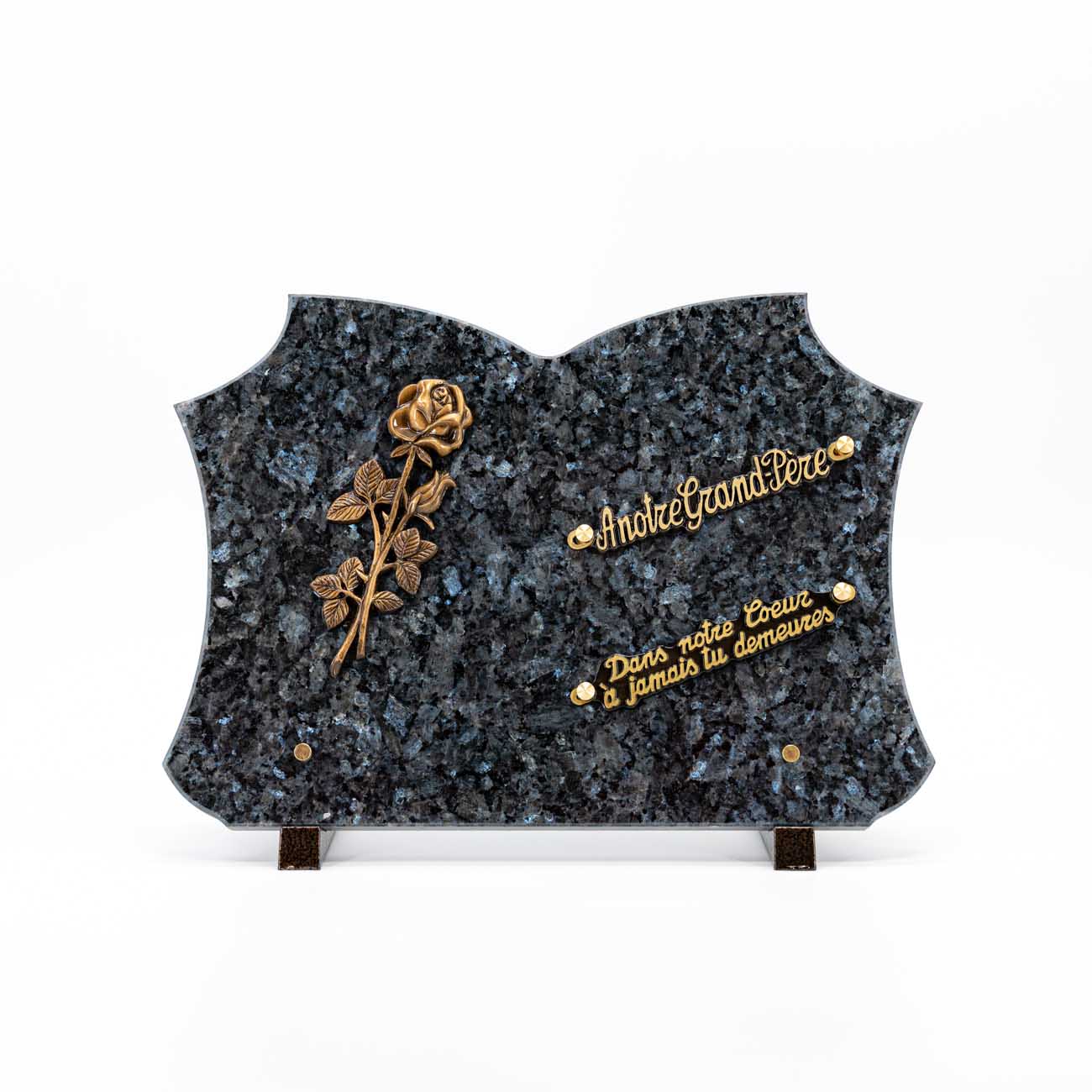 Plaque funéraire granit