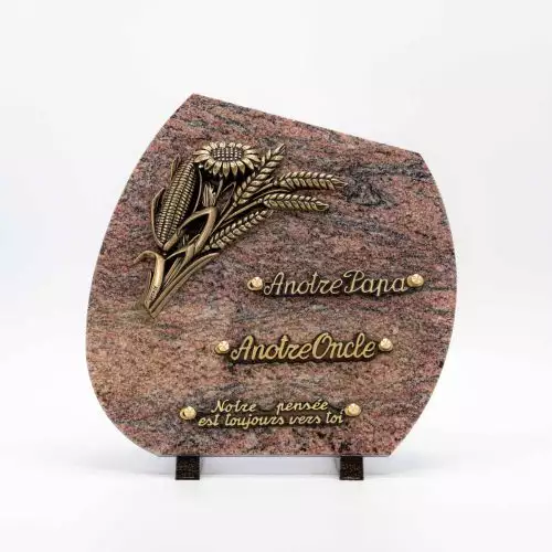 Plaque funéraire granit