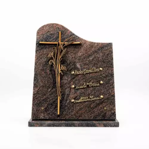 Plaque funéraire granit