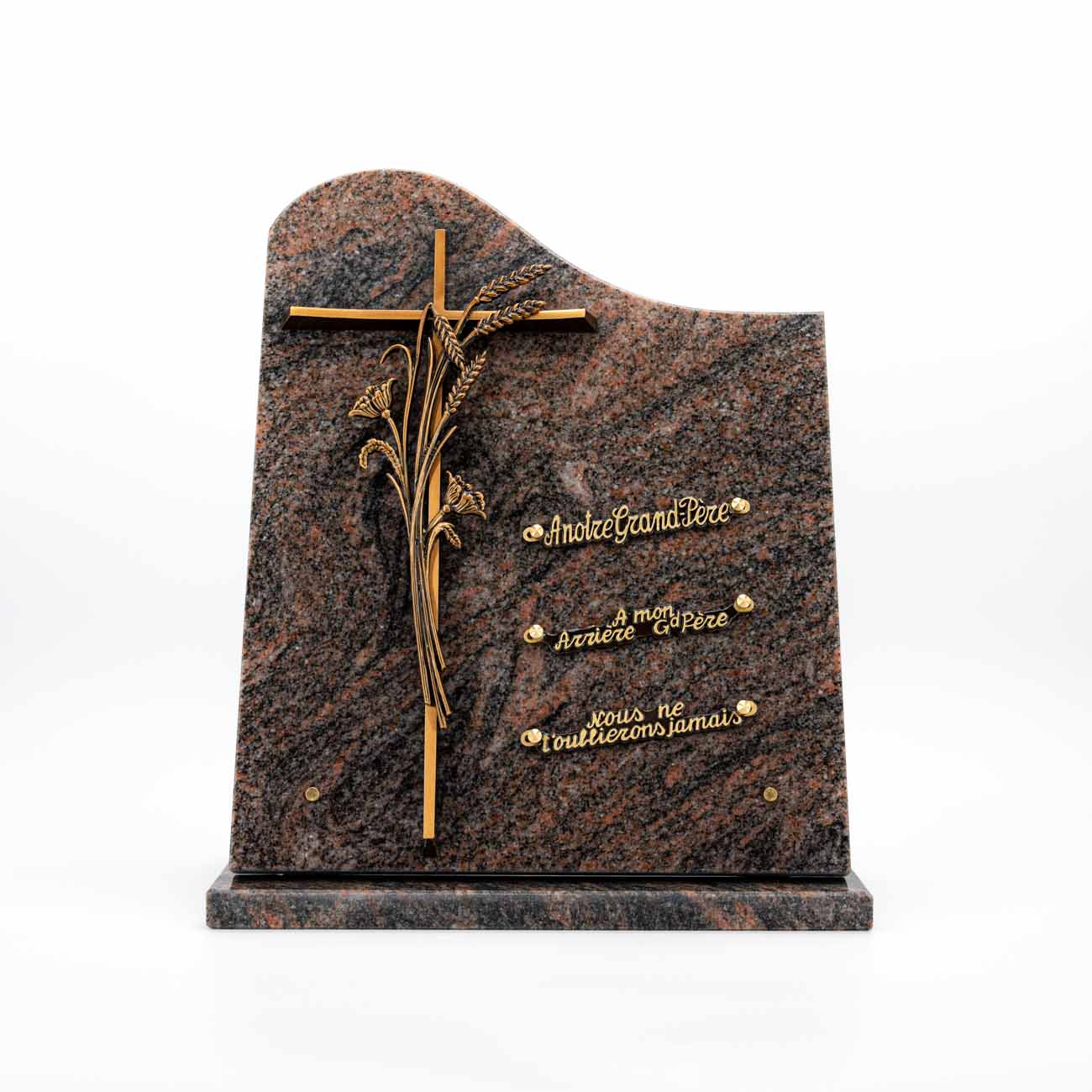 Plaque funéraire granit