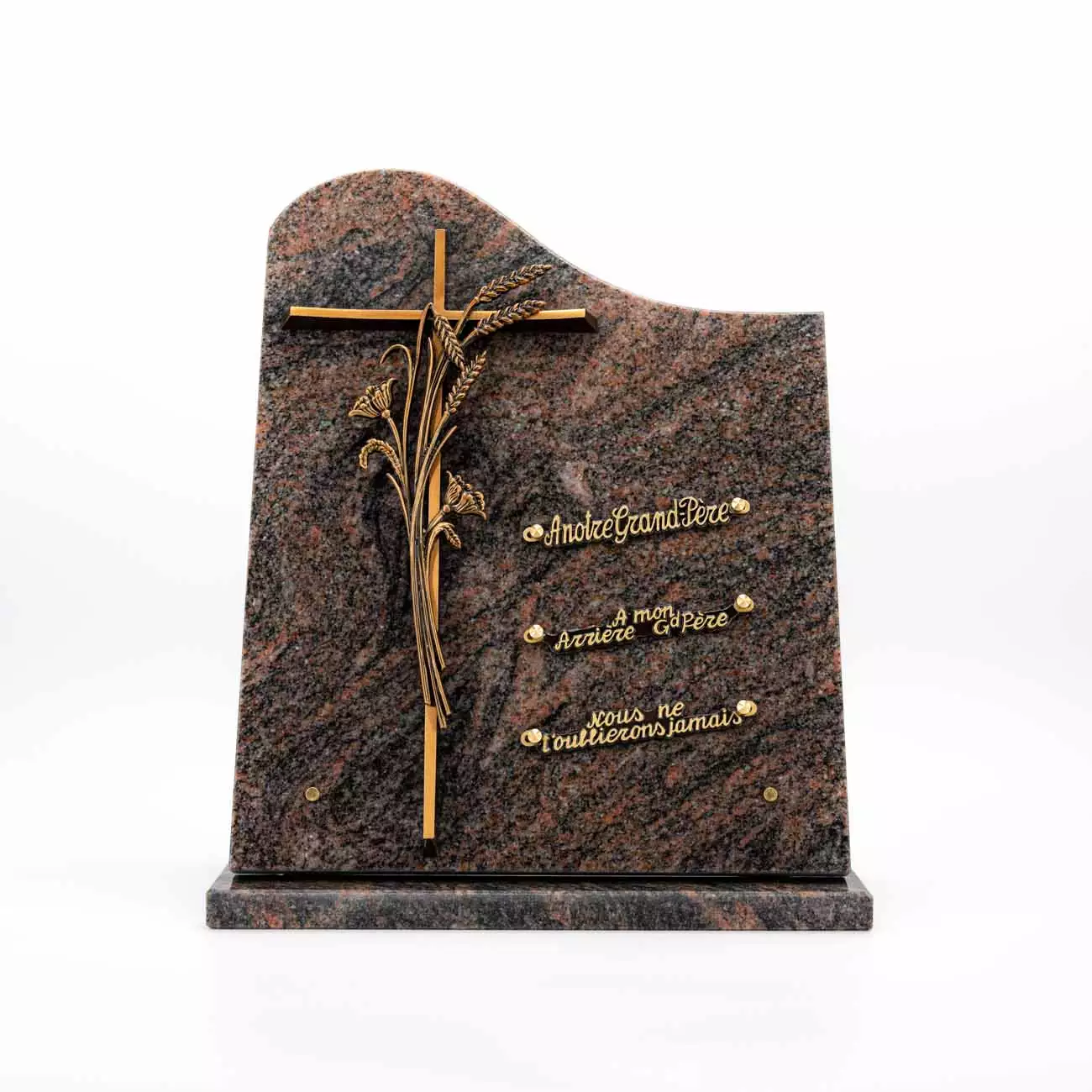 Plaque funéraire granit