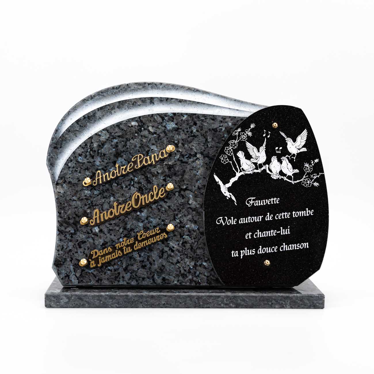 Plaque funéraire granit