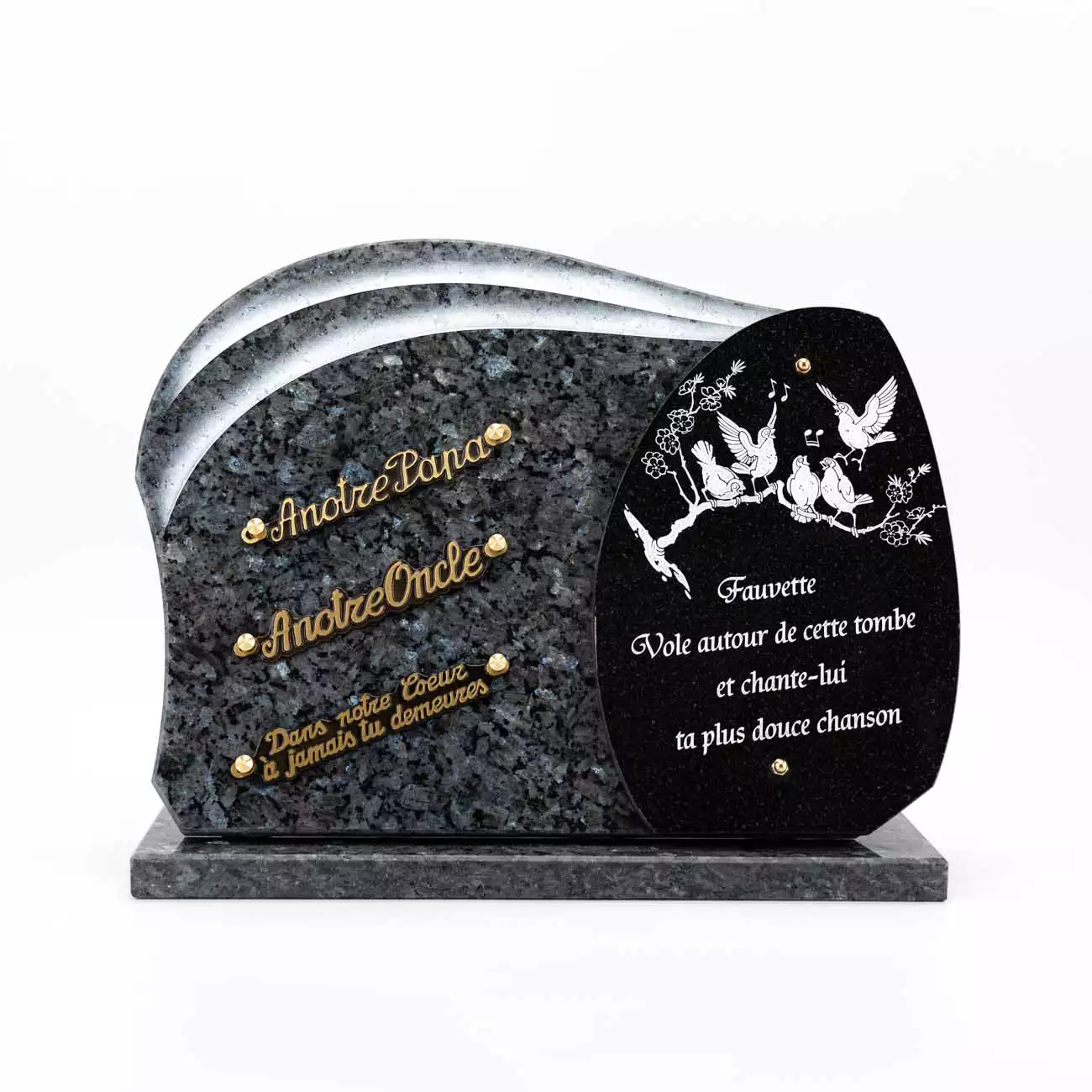 Plaque funéraire granit