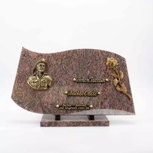 Plaque funéraire granit