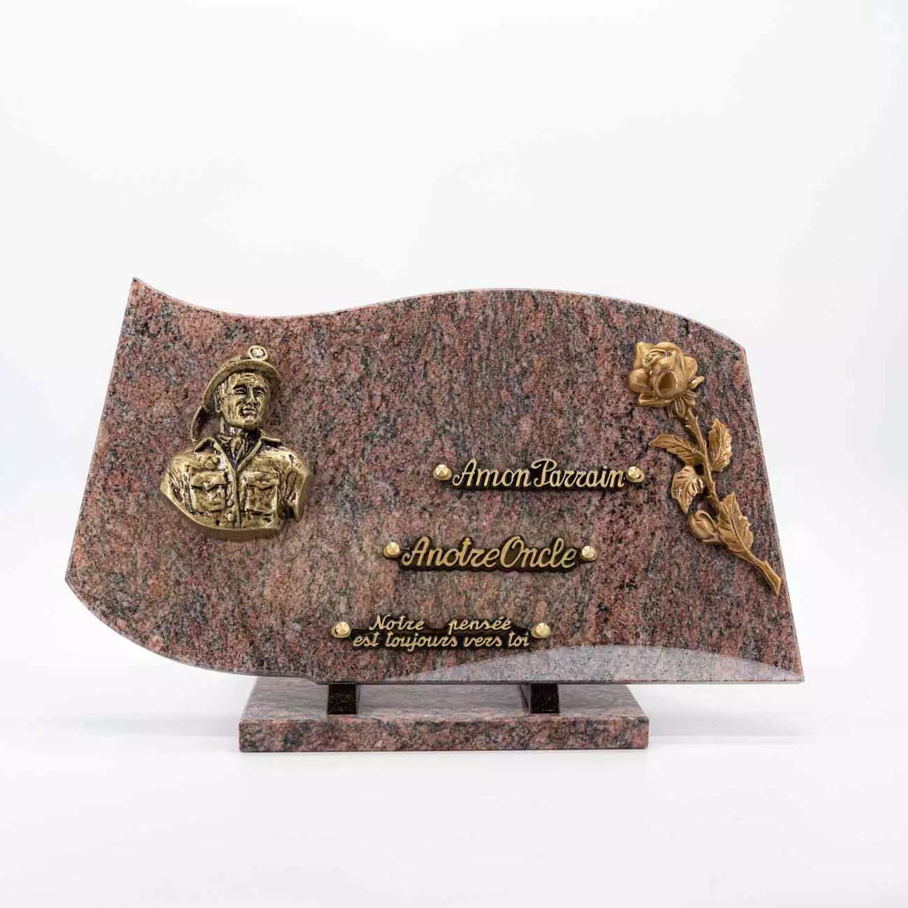 Plaque funéraire granit