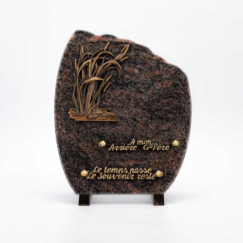 Plaque funéraire granit