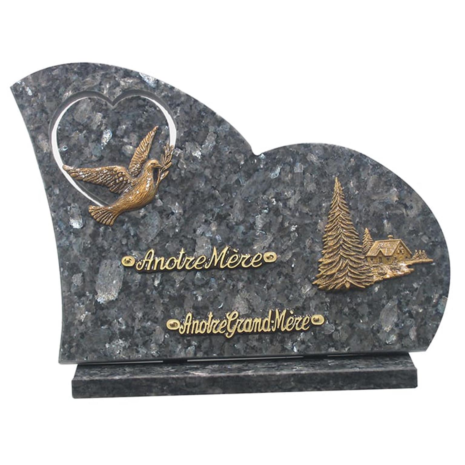 Plaque funéraire granit