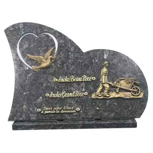 Plaque funéraire granit