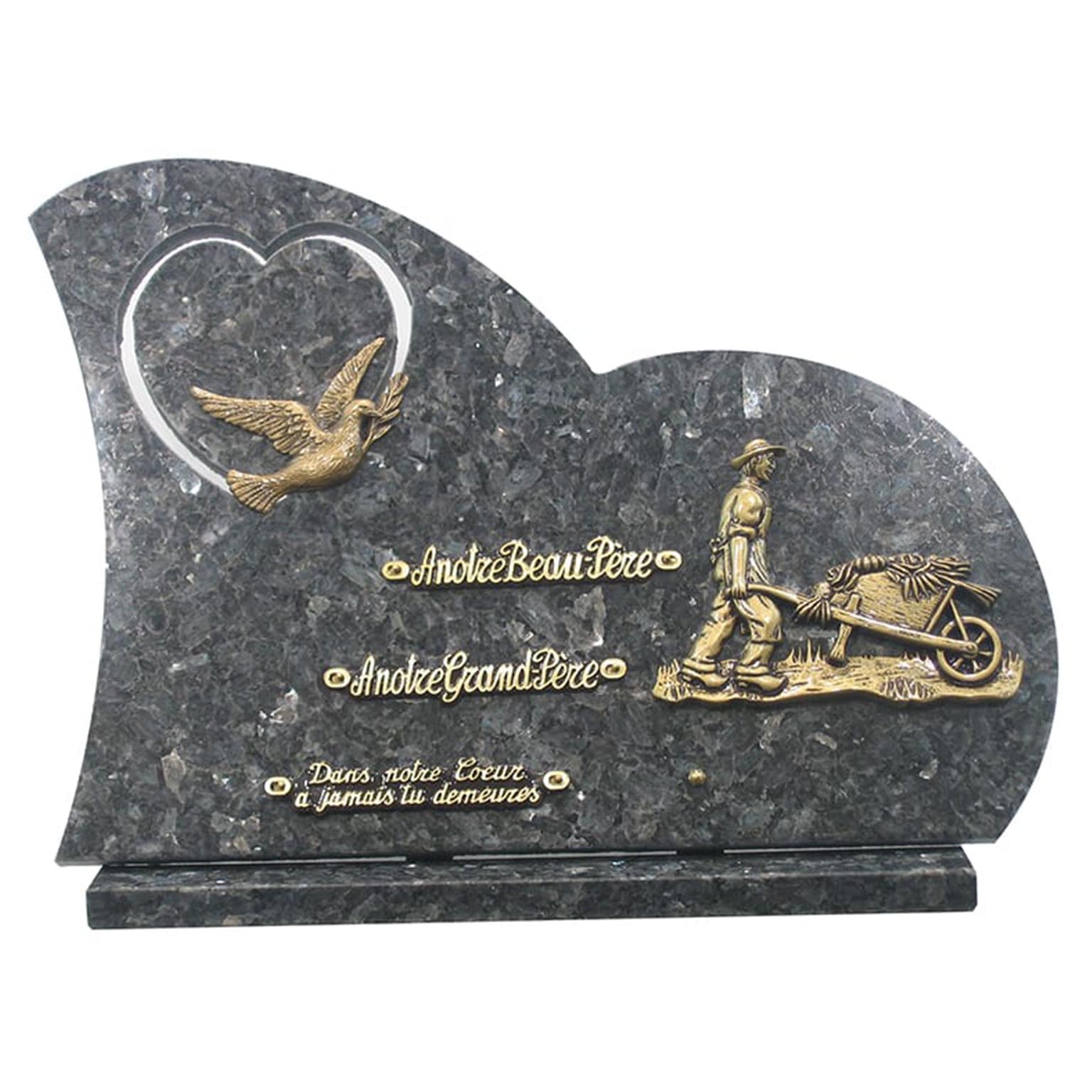 Plaque funéraire granit