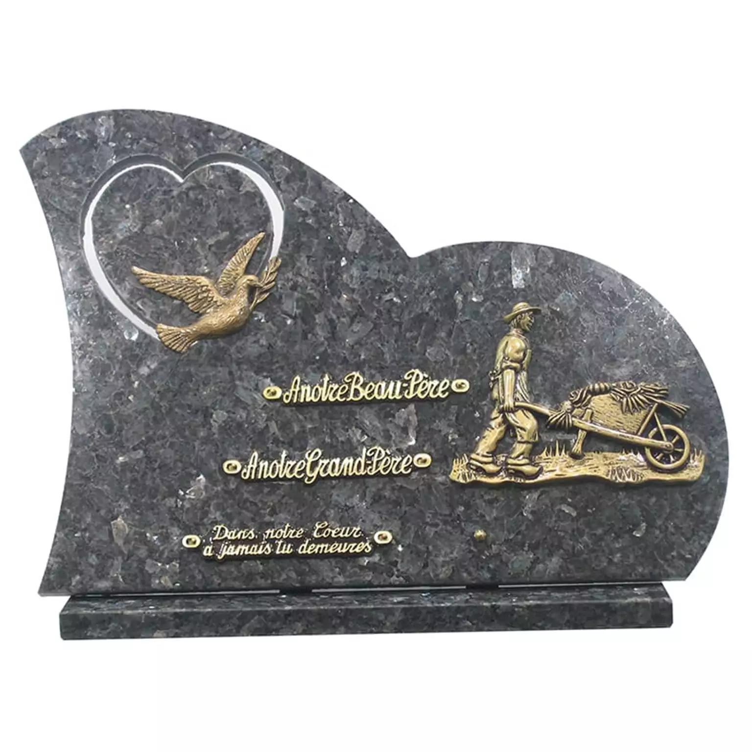 Plaque funéraire granit