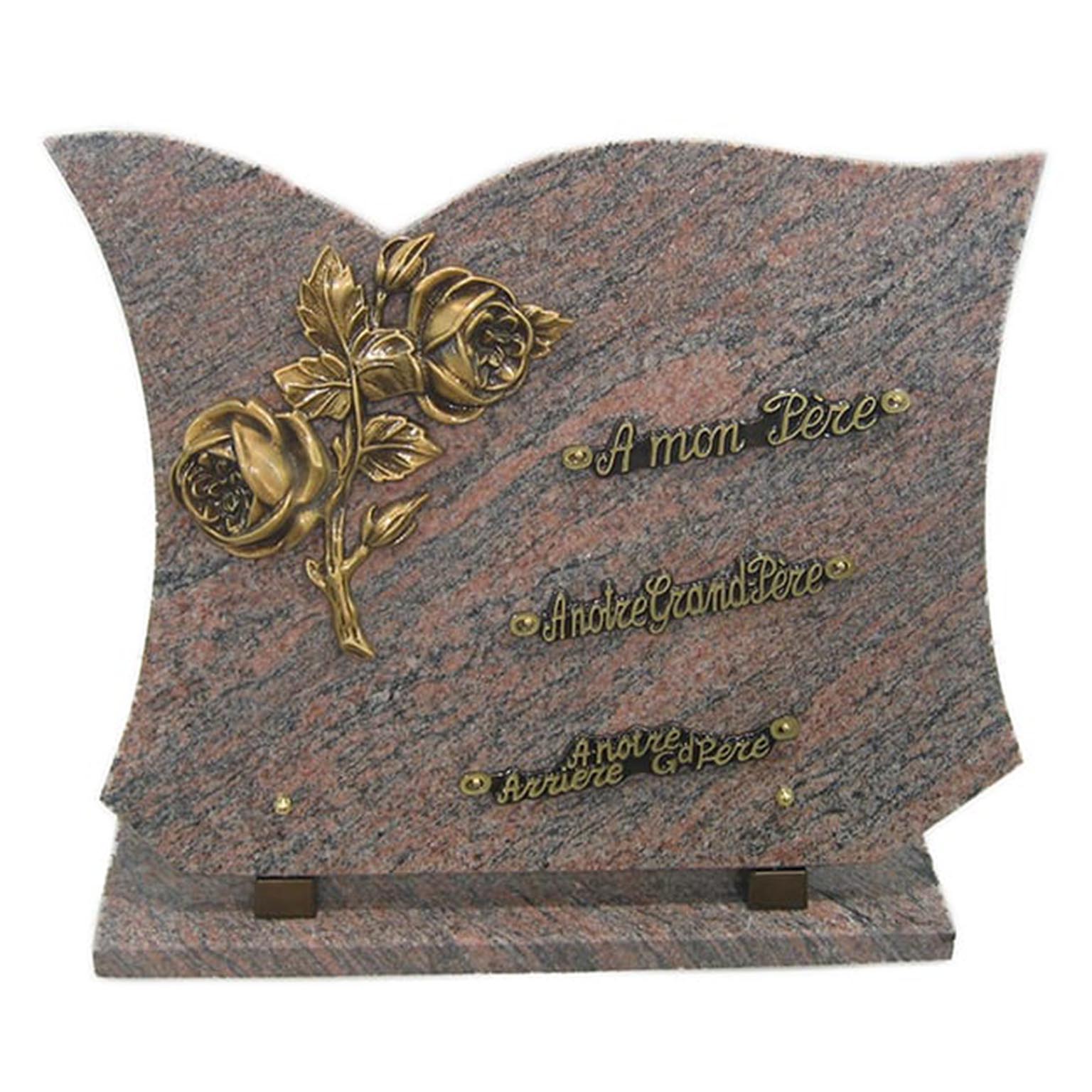 Plaque funéraire granit