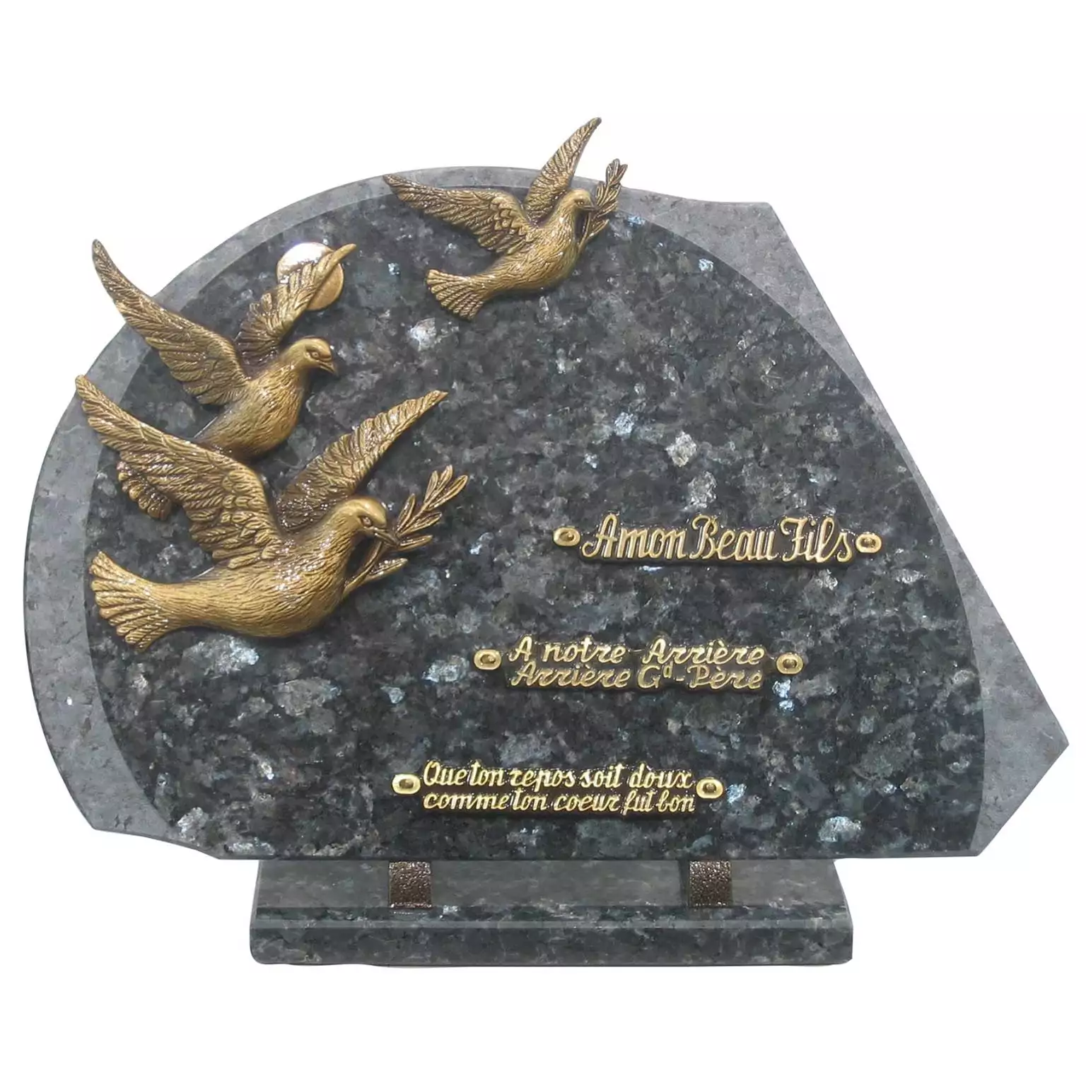 Plaque funéraire granit