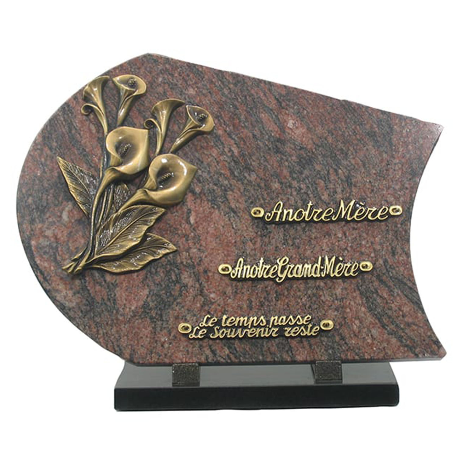 Plaque funéraire granit