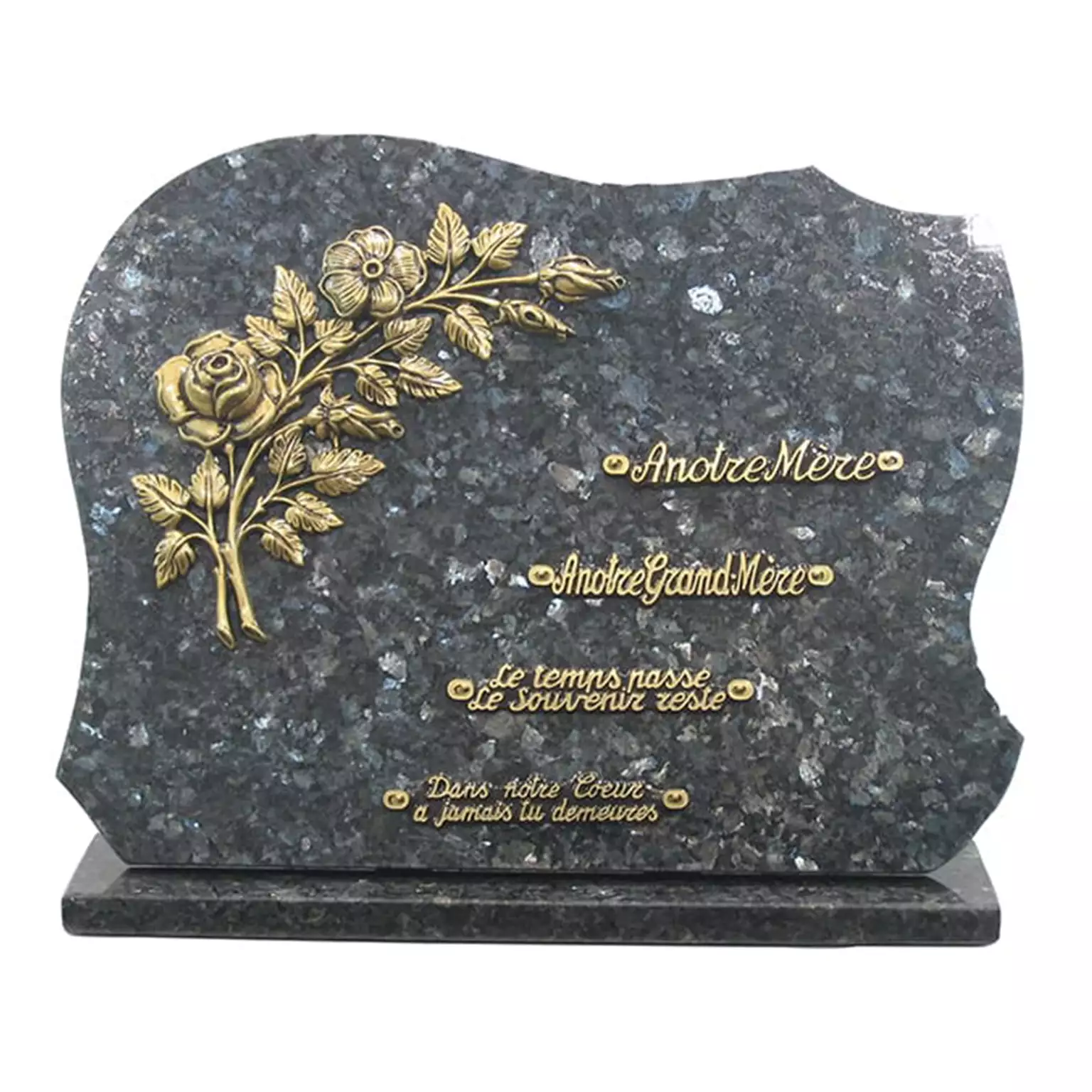 Plaque funéraire granit