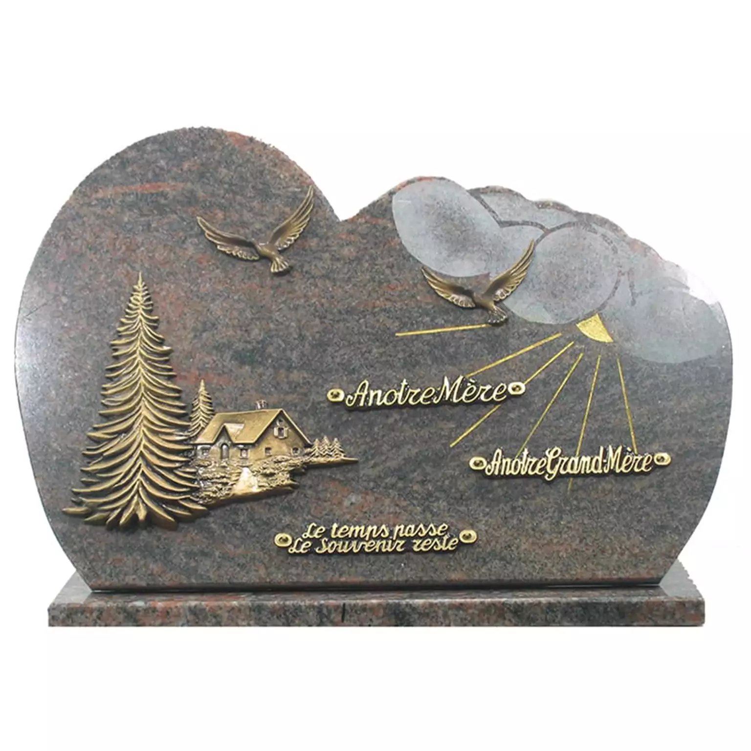 Plaque funéraire granit