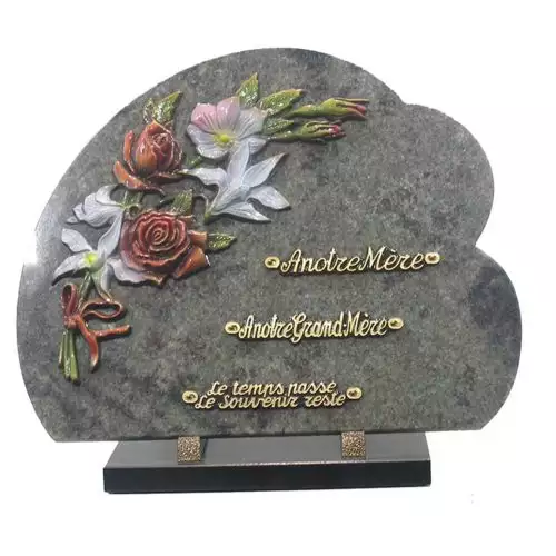 Plaque funéraire granit