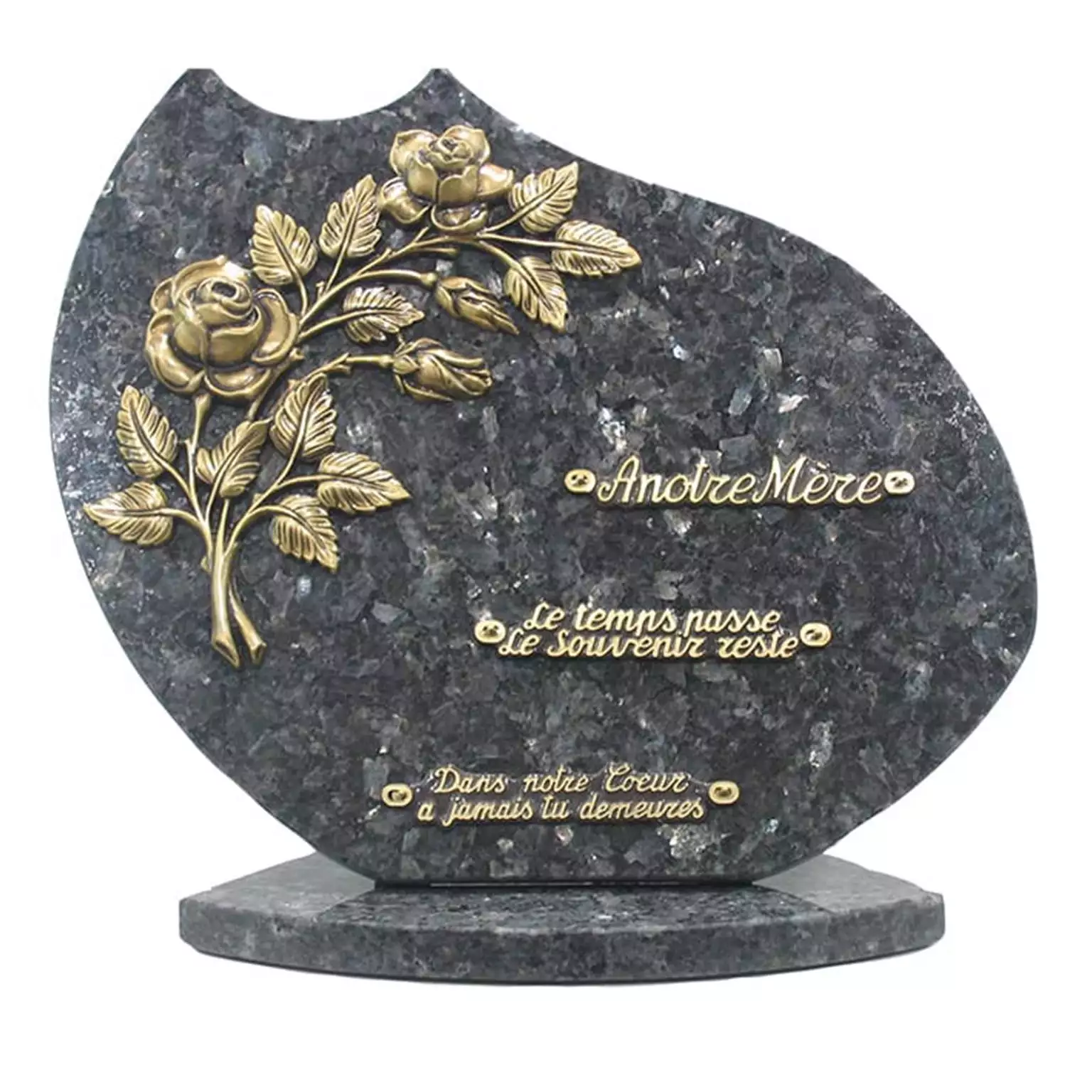 Plaque funéraire granit