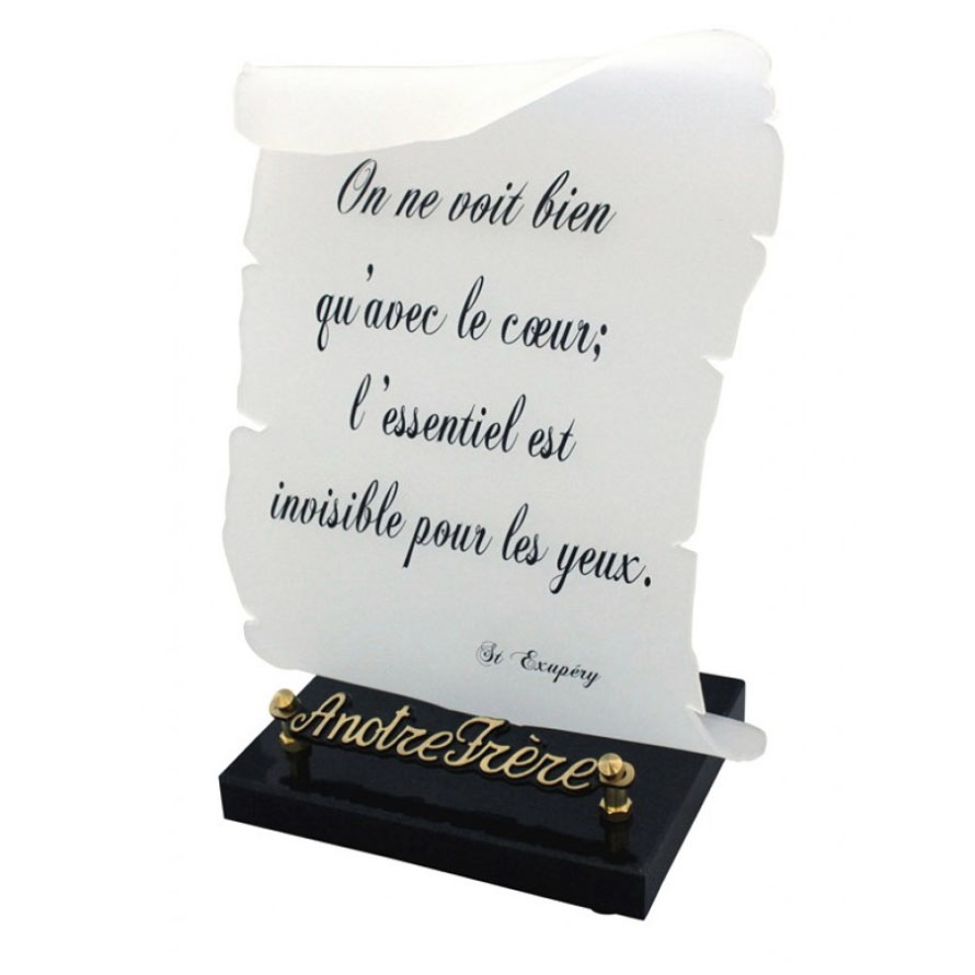 Plaque funéraire galbée