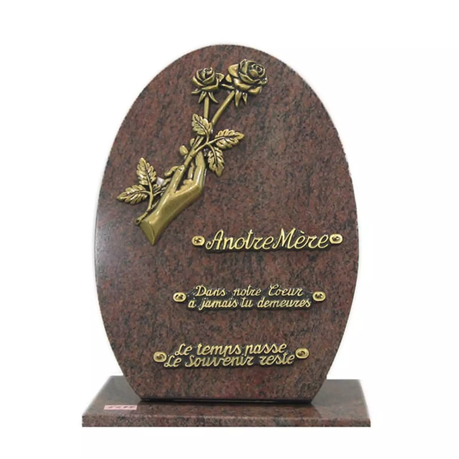 Plaque funéraire granit