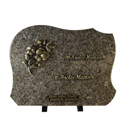 Plaque funéraire granit