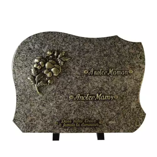 Plaque funéraire granit