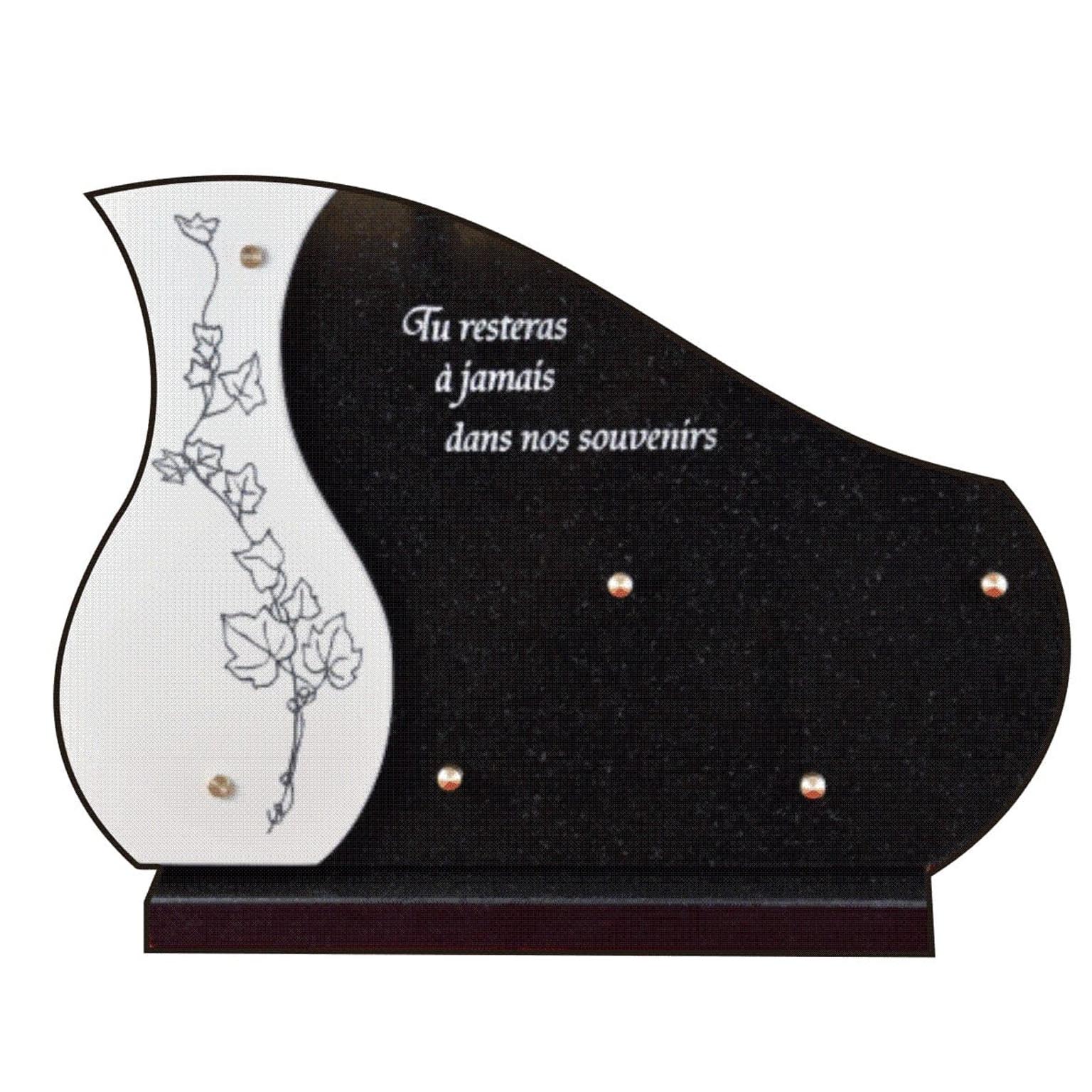 Plaque funéraire granit