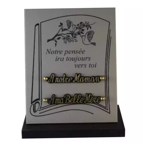 Plaque funéraire granit
