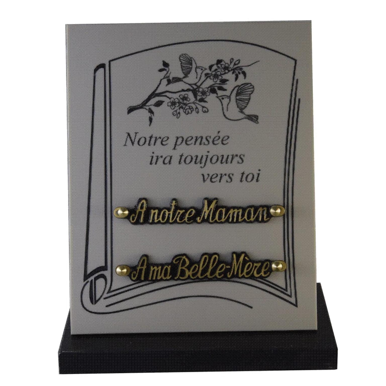 Plaque funéraire granit