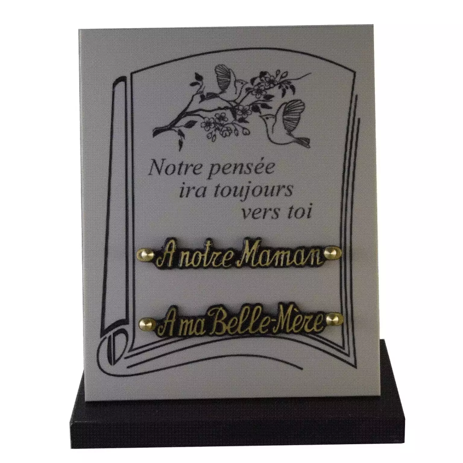 Plaque funéraire granit
