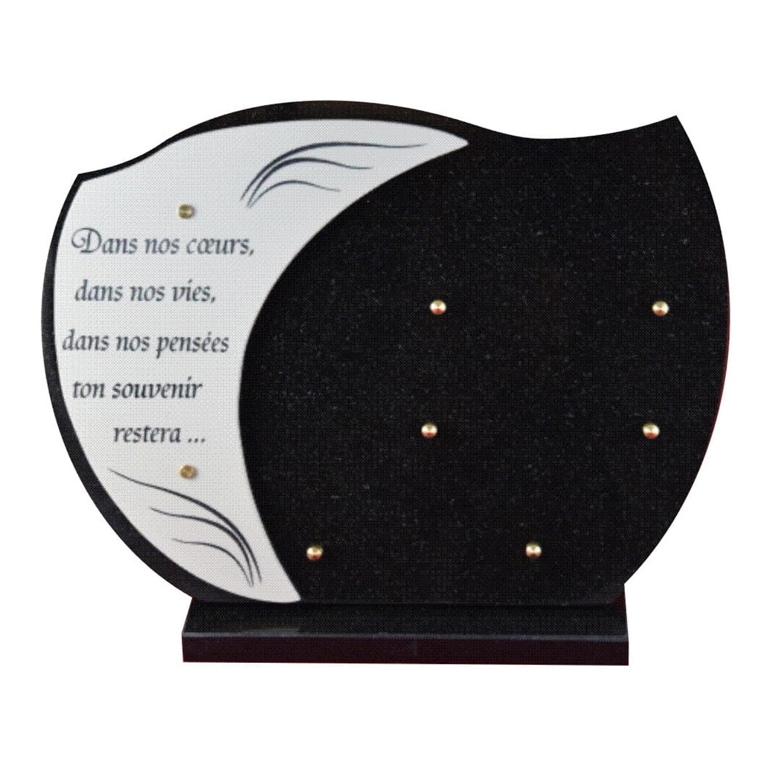 Plaque funéraire granit