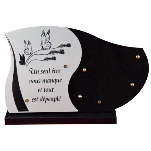 Plaque funéraire granit