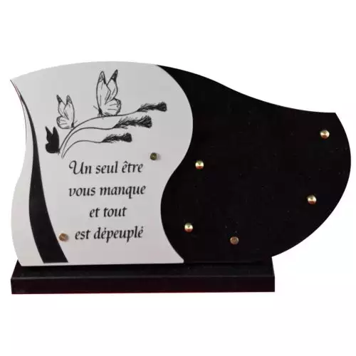 Plaque funéraire granit