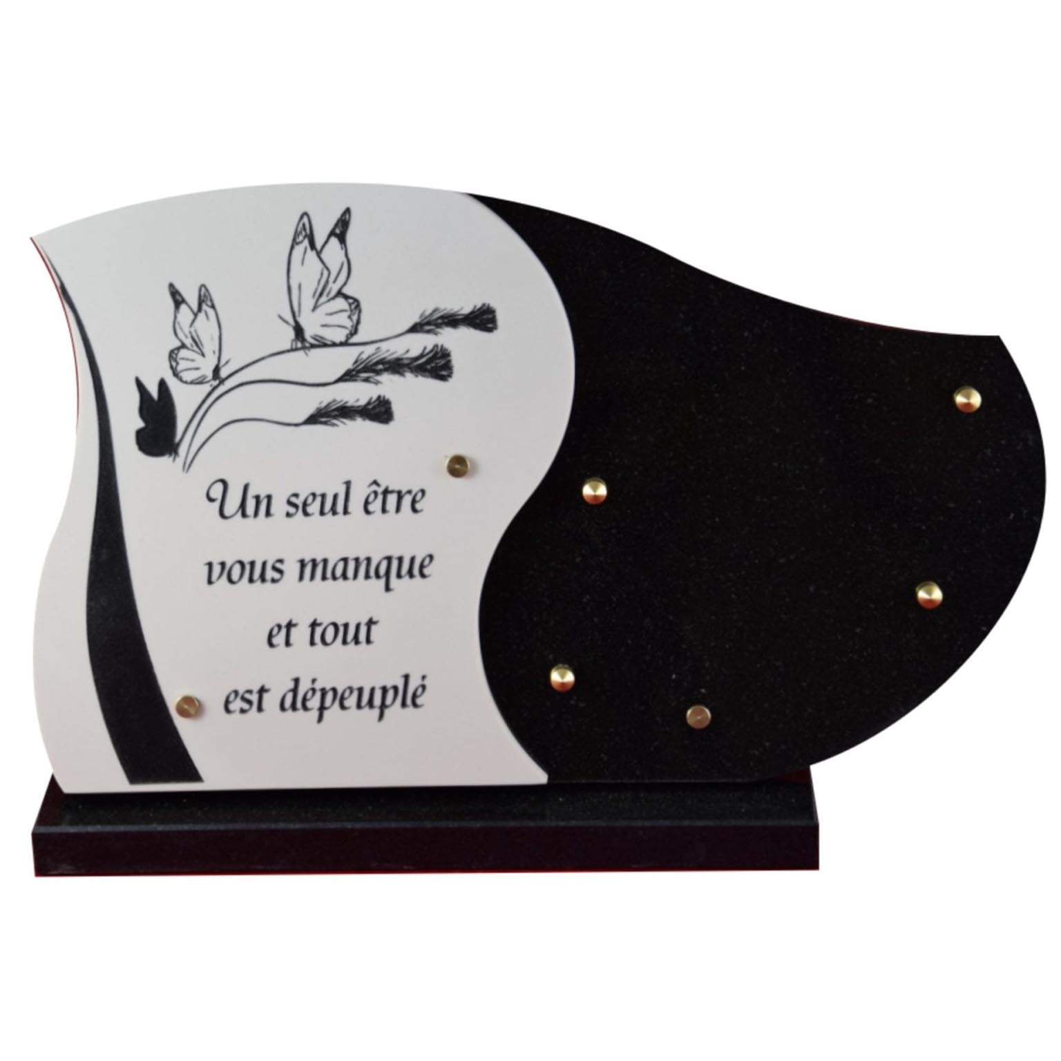 Plaque funéraire granit