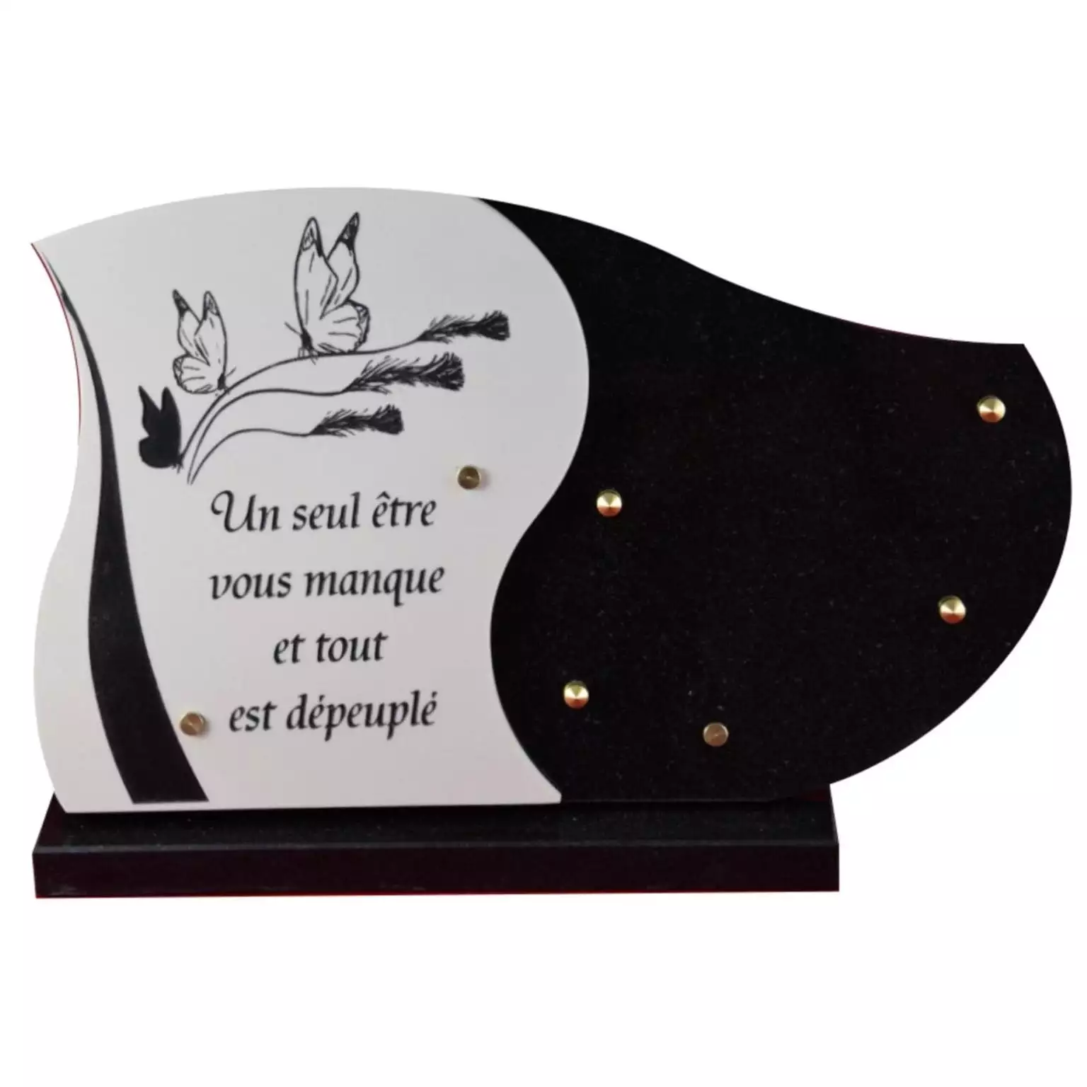 Plaque funéraire granit