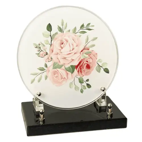 plaque-funéraire-ronde-roses