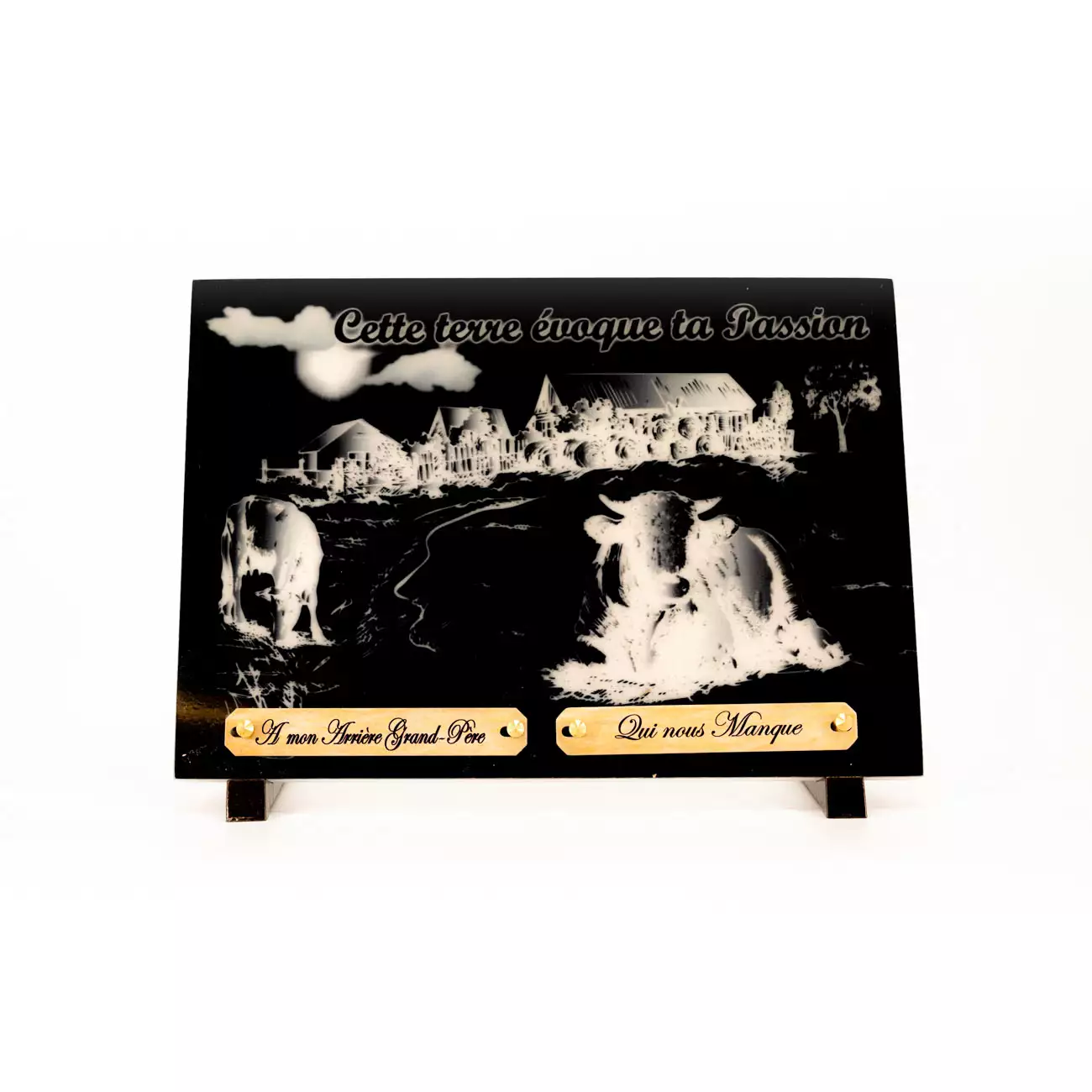 Plaque funéraire granit