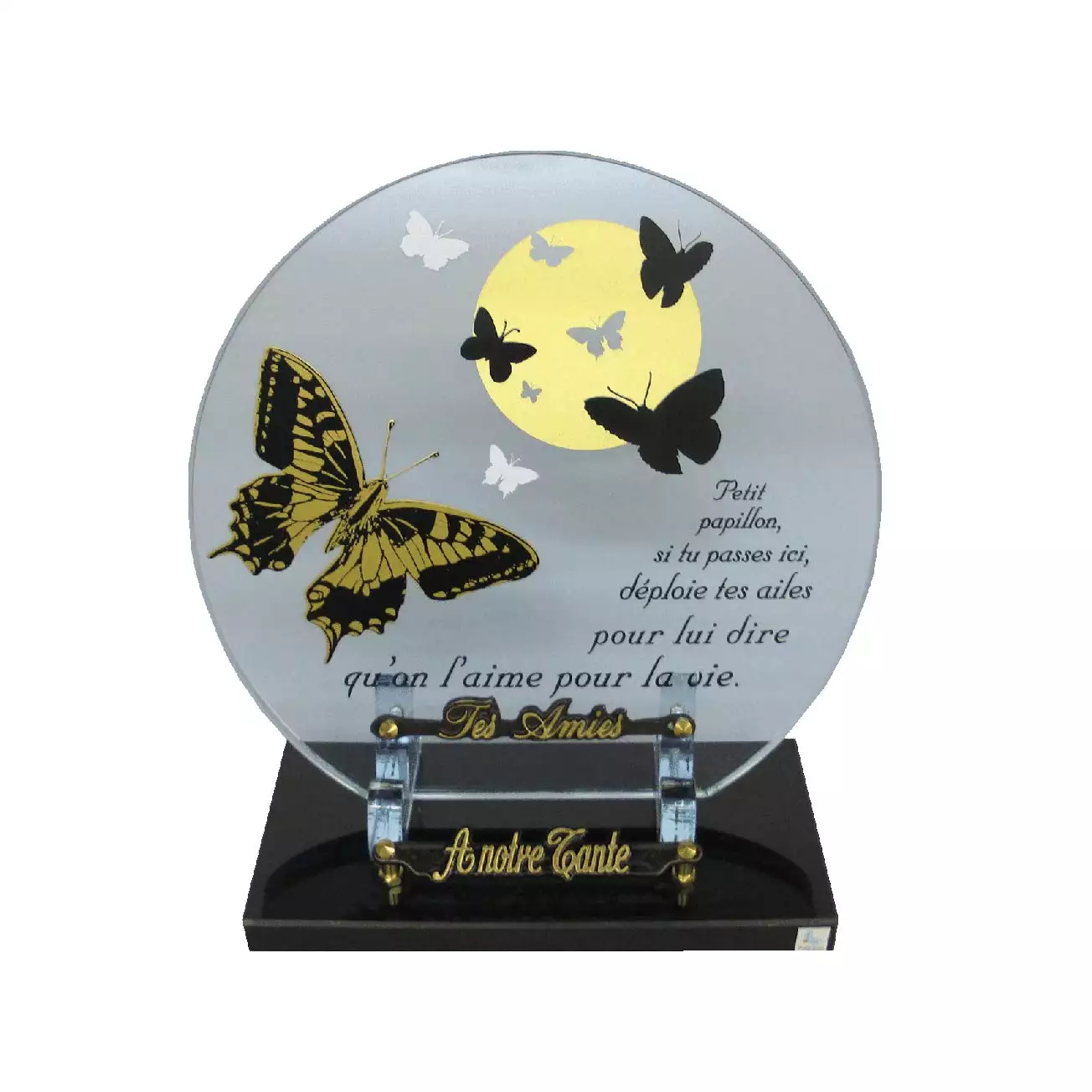 Plaque funéraire galbée