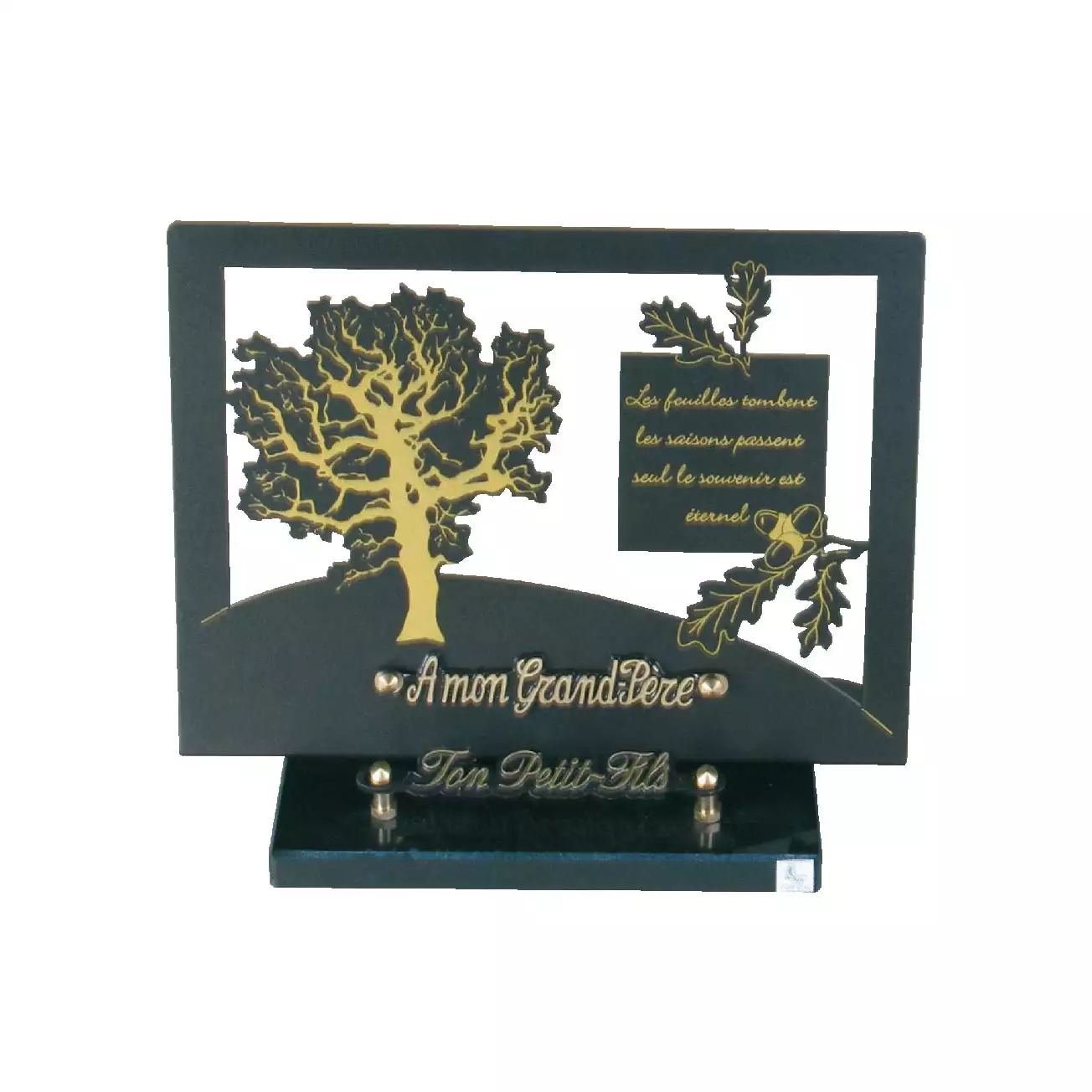 Plaque funéraire galbée