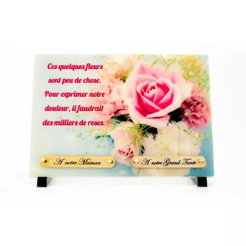 Plaque funéraire personnalisée