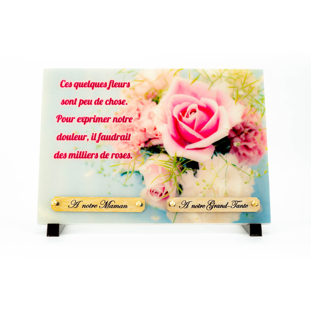 Plaque funéraire personnalisée