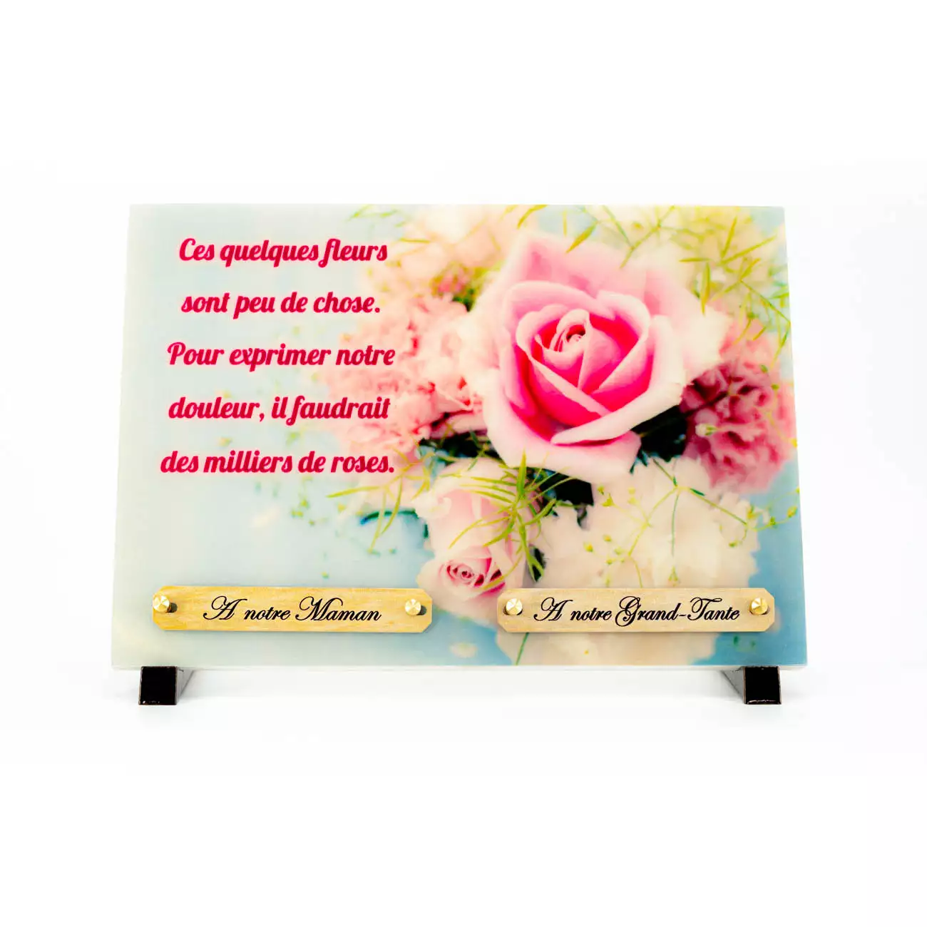 Plaque funéraire personnalisée