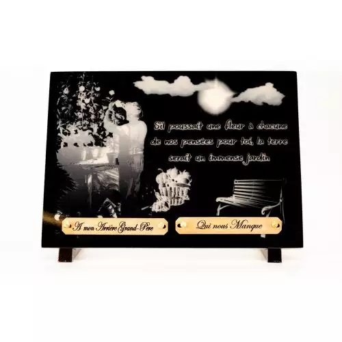 Plaque funéraire granit