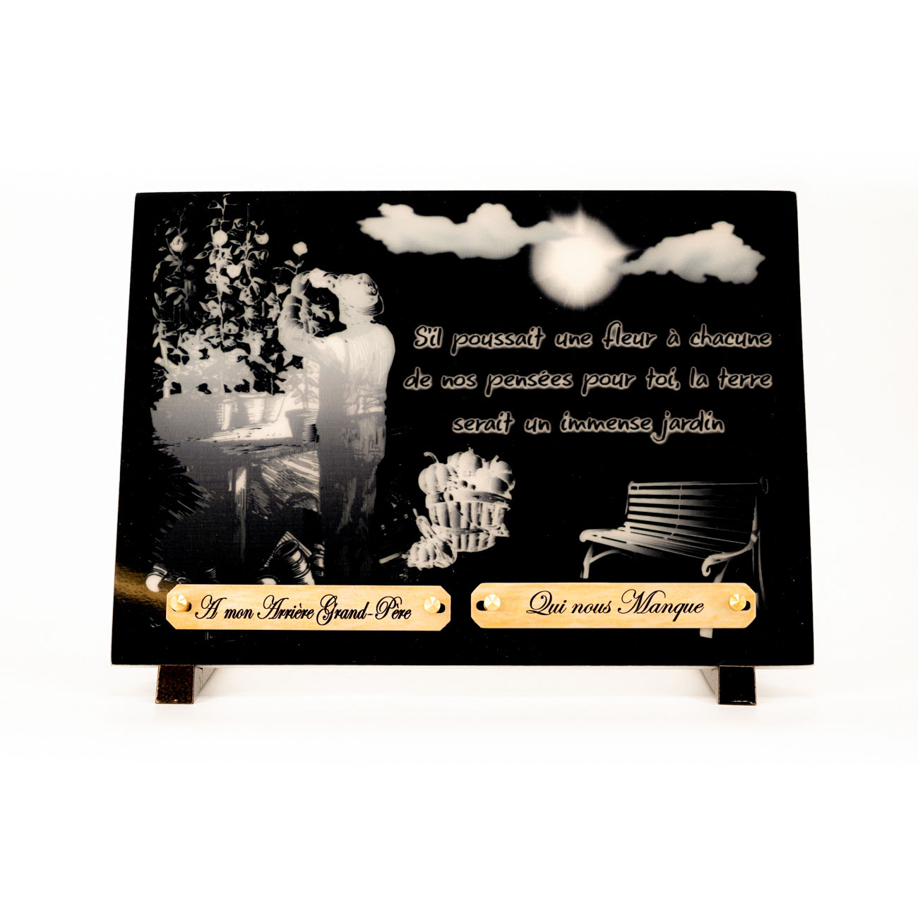 Plaque funéraire granit