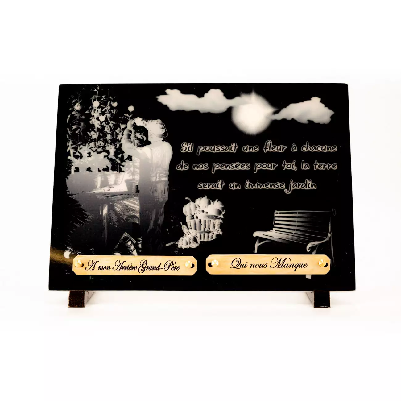 Plaque funéraire granit