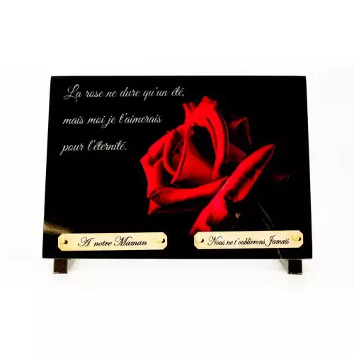 Plaque funéraire personnalisée